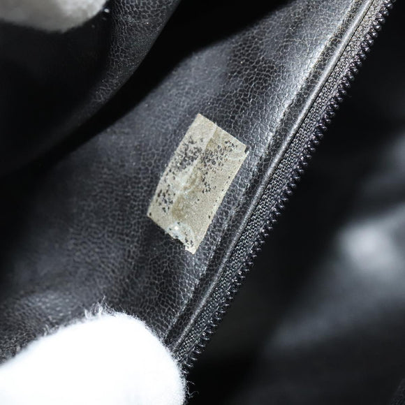 CHANEL Matelasse Chain Shoulder Bag Lamb Skin Black Gold CC Auth bs28257