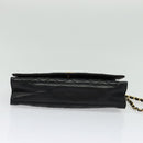 CHANEL Matelasse Chain Shoulder Bag Lamb Skin Black Gold CC Auth bs28257-5