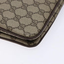 GUCCI GG Supreme Chain Clutch Bag PVC Beige Gold Auth bs28268-16