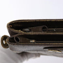 GUCCI GG Supreme Chain Clutch Bag PVC Beige Gold Auth bs28268-9