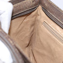 GUCCI GG Supreme Chain Clutch Bag PVC Beige Gold Auth bs28268-19