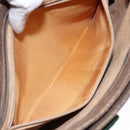 GUCCI GG Supreme Chain Clutch Bag PVC Beige Gold Auth bs28268-11