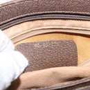 GUCCI GG Supreme Chain Clutch Bag PVC Beige Gold Auth bs28268-12