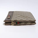 GUCCI GG Supreme Chain Clutch Bag PVC Beige Gold Auth bs28268-4