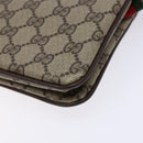 GUCCI GG Supreme Chain Clutch Bag PVC Beige Gold Auth bs28268-7