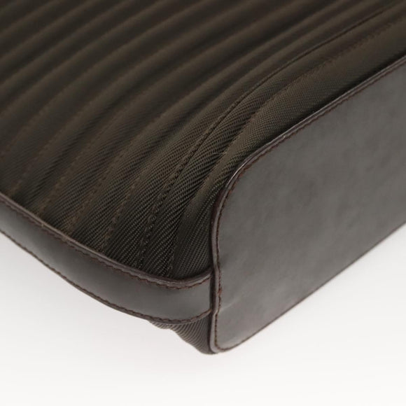 GUCCI Bamboo Hand Bag Nylon Leather 2way Brown Silver 000 1998 0588 Auth bs28273