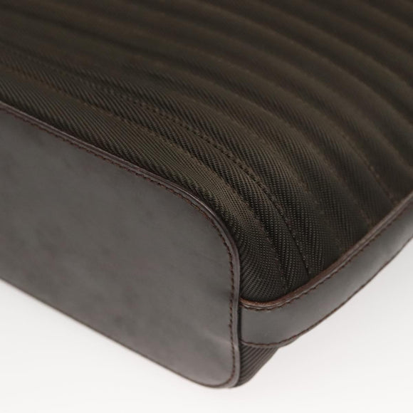 GUCCI Bamboo Hand Bag Nylon Leather 2way Brown Silver 000 1998 0588 Auth bs28273