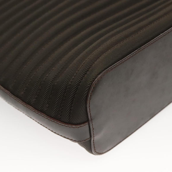 GUCCI Bamboo Hand Bag Nylon Leather 2way Brown Silver 000 1998 0588 Auth bs28273