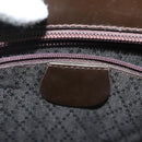 GUCCI Bamboo Hand Bag Nylon Leather 2way Brown Silver 000 1998 0588 Auth bs28273-19