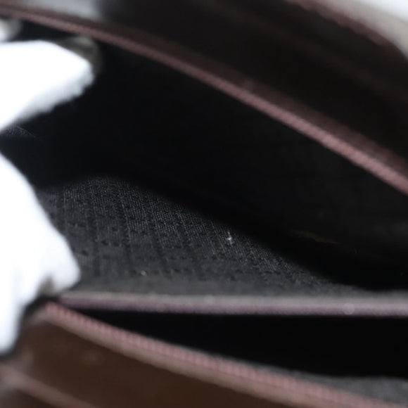 GUCCI Bamboo Hand Bag Nylon Leather 2way Brown Silver 000 1998 0588 Auth bs28273