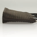 GUCCI Bamboo Hand Bag Nylon Leather 2way Brown Silver 000 1998 0588 Auth bs28273-3