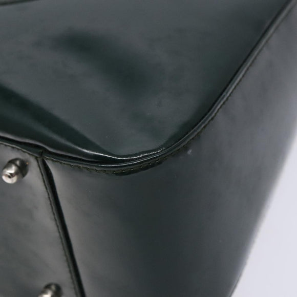 GUCCI Hand Bag Enamel Green Silver 000 1013 0504 Auth bs28278