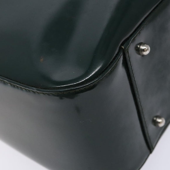GUCCI Hand Bag Enamel Green Silver 000 1013 0504 Auth bs28278