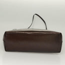 GUCCI Shoulder Bag Enamel Brown Silver 001 2058 3021 Auth bs28279-5