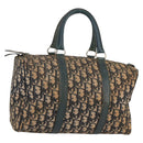 Christian Dior Trotter Canvas Boston Bag Navy Silver Auth bs28283-1
