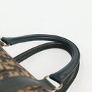 Christian Dior Trotter Canvas Boston Bag Navy Silver Auth bs28283-14