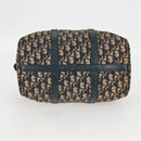 Christian Dior Trotter Canvas Boston Bag Navy Silver Auth bs28283-7