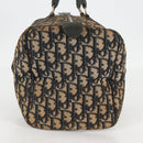 Christian Dior Trotter Canvas Boston Bag Navy Silver Auth bs28283-4