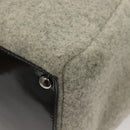 FENDI Tote Bag Wool Gray Silver Auth bs28290-9