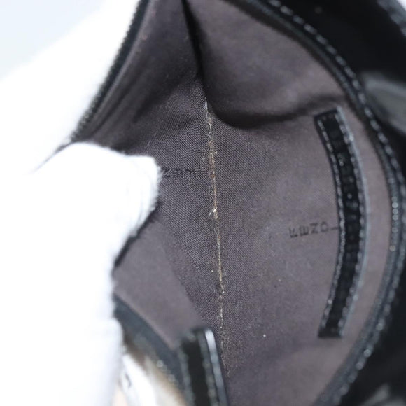 FENDI Tote Bag Wool Gray Silver Auth bs28290