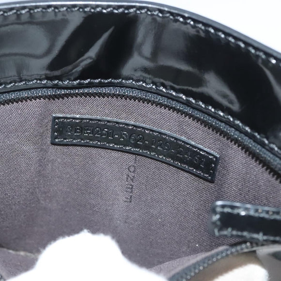 FENDI Tote Bag Wool Gray Silver Auth bs28290