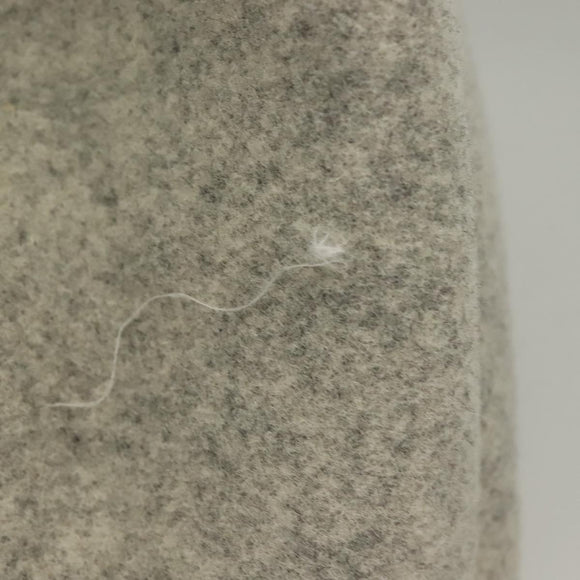 FENDI Tote Bag Wool Gray Silver Auth bs28290