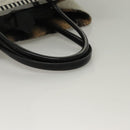 FENDI Tote Bag Wool Gray Silver Auth bs28290-8