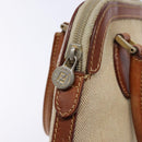 FENDI Hand Bag Canvas Beige Gold Auth bs28291-9