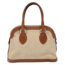 FENDI Hand Bag Canvas Beige Gold Auth bs28291-2