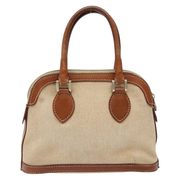 FENDI Hand Bag Canvas Beige Gold Auth bs28291 - 0