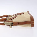 FENDI Hand Bag Canvas Beige Gold Auth bs28291-4