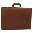 LOEWE Anagram Attache case Hand Bag Leather Black Gold Auth bs28297-1