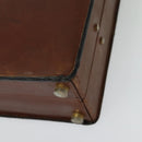 LOEWE Anagram Attache case Hand Bag Leather Black Gold Auth bs28297-11