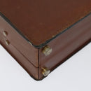 LOEWE Anagram Attache case Hand Bag Leather Black Gold Auth bs28297-12