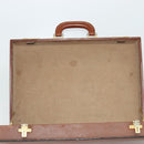 LOEWE Anagram Attache case Hand Bag Leather Black Gold Auth bs28297-21