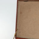 LOEWE Anagram Attache case Hand Bag Leather Black Gold Auth bs28297-23