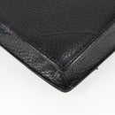 LOEWE Anagram Business Bag Leather Black Gold Auth bs28298-16