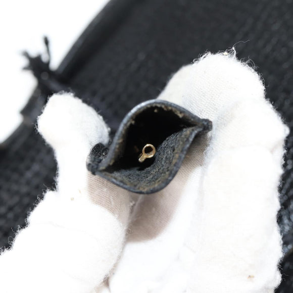 LOEWE Anagram Business Bag Leather Black Gold Auth bs28298