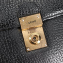 LOEWE Anagram Business Bag Leather Black Gold Auth bs28298-18