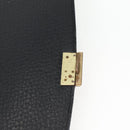 LOEWE Anagram Business Bag Leather Black Gold Auth bs28298-11