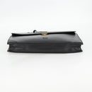 LOEWE Anagram Business Bag Leather Black Gold Auth bs28298-5
