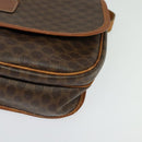 CELINE Macadam Canvas Shoulder Bag PVC Leather Brown Gold Auth bs28301-15