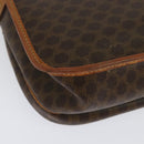 CELINE Macadam Canvas Shoulder Bag PVC Leather Brown Gold Auth bs28301-16