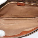 CELINE Macadam Canvas Shoulder Bag PVC Leather Brown Gold Auth bs28301-11