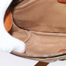 CELINE Macadam Canvas Shoulder Bag PVC Leather Brown Gold Auth bs28301-20