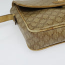 CELINE Macadam Canvas Shoulder Bag PVC Beige Gold Auth bs28302-8