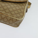 CELINE Macadam Canvas Shoulder Bag PVC Beige Gold Auth bs28302-15