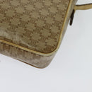 CELINE Macadam Canvas Shoulder Bag PVC Beige Gold Auth bs28302-17