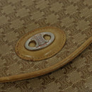 CELINE Macadam Canvas Shoulder Bag PVC Beige Gold Auth bs28302-18