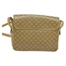 CELINE Macadam Canvas Shoulder Bag PVC Beige Gold Auth bs28302-2